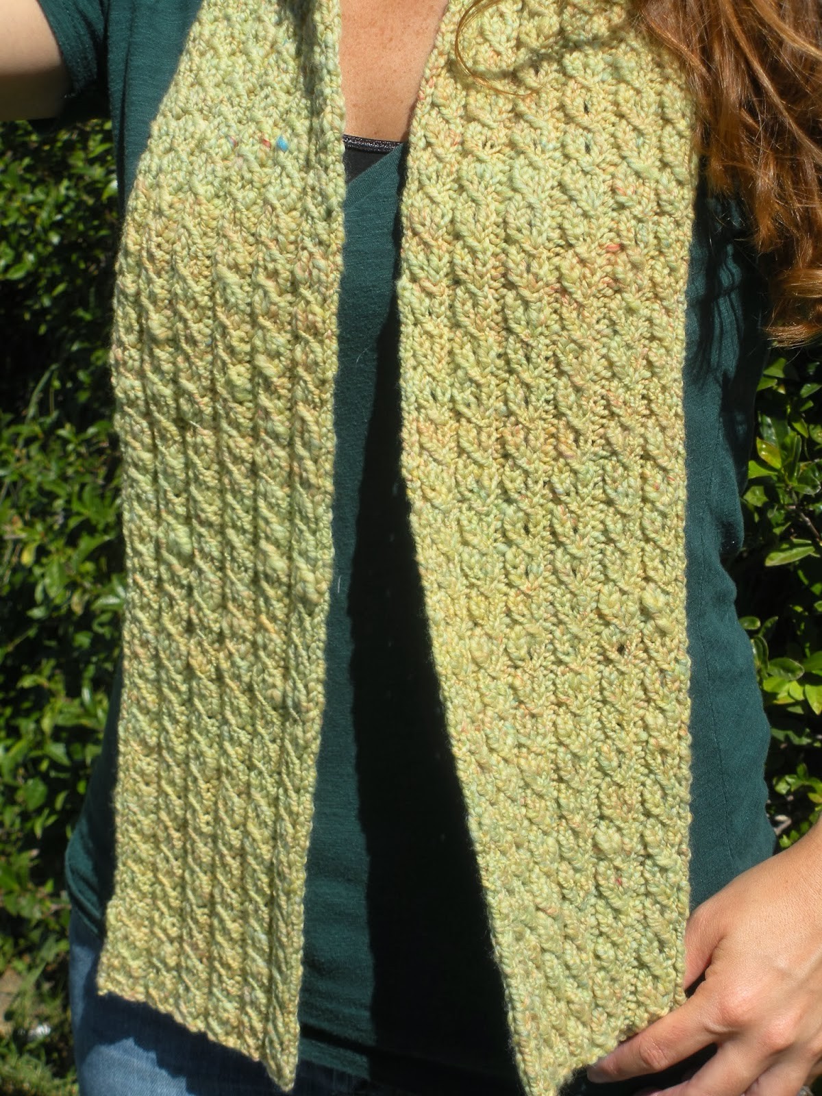 Modèle d'écharpe en tricot torsadé Un blog de tricot